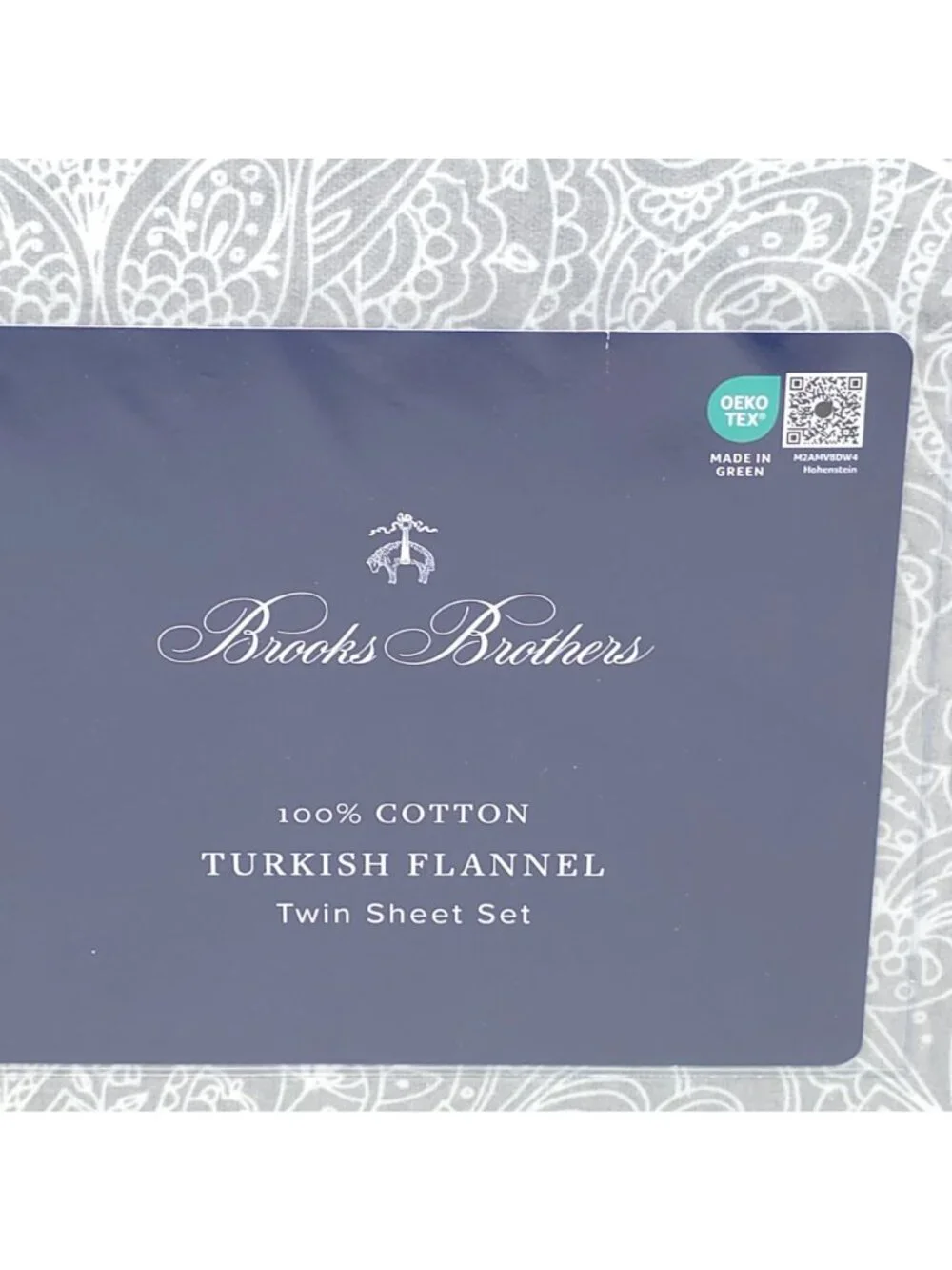 Brooks Brothers 100% Cotton Turkish Flannel Twin Sheet Set